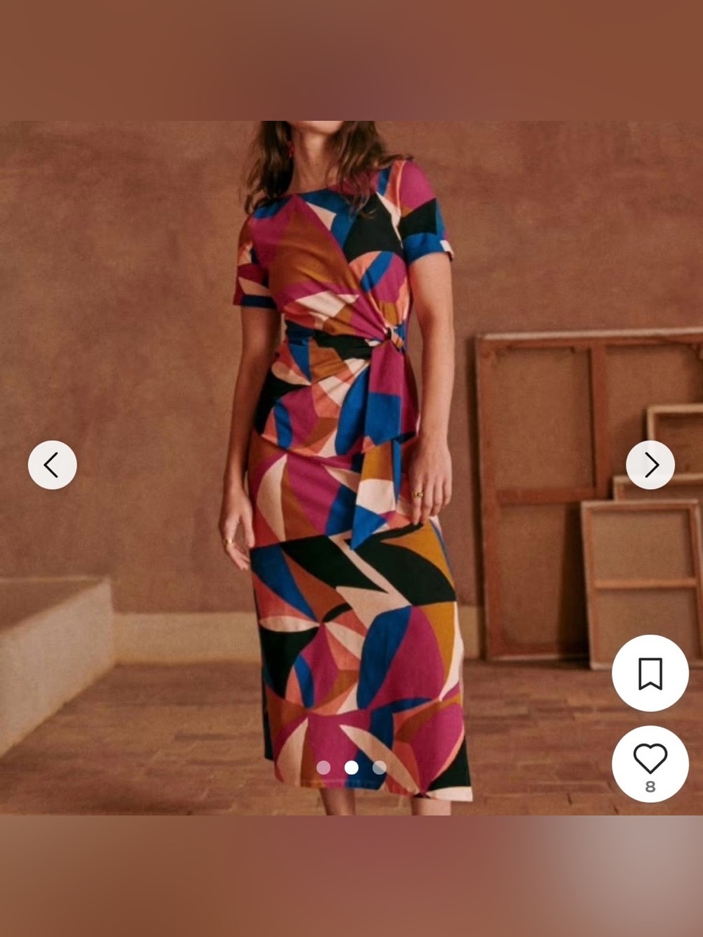 Sezane Pippa Dress Graphique Multico - Size S
